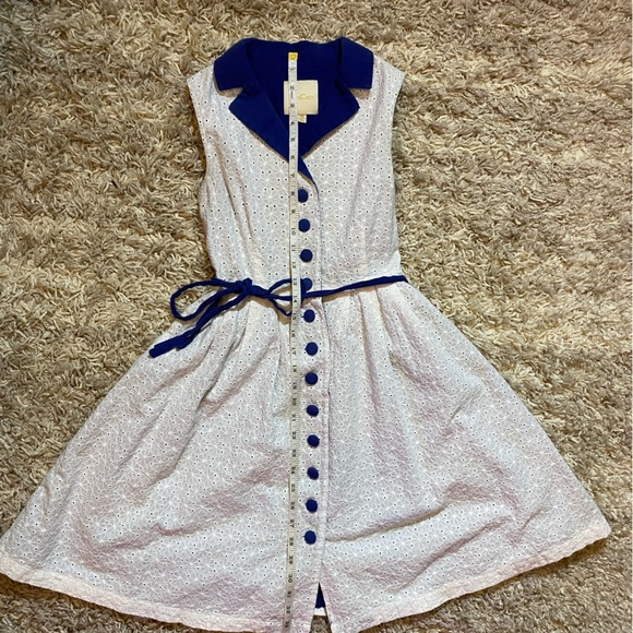 ModCloth Community Brunch Eyelet Shirt Dress XS - Picture 6 of 7